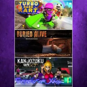 ️Turbo Dash Kart & Buried Alive & Kanjozoku Game XBOX