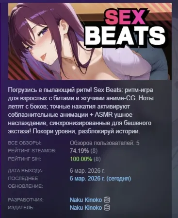 Sex Beats АВТОДОСТАВКА STEAM РОССИЯ