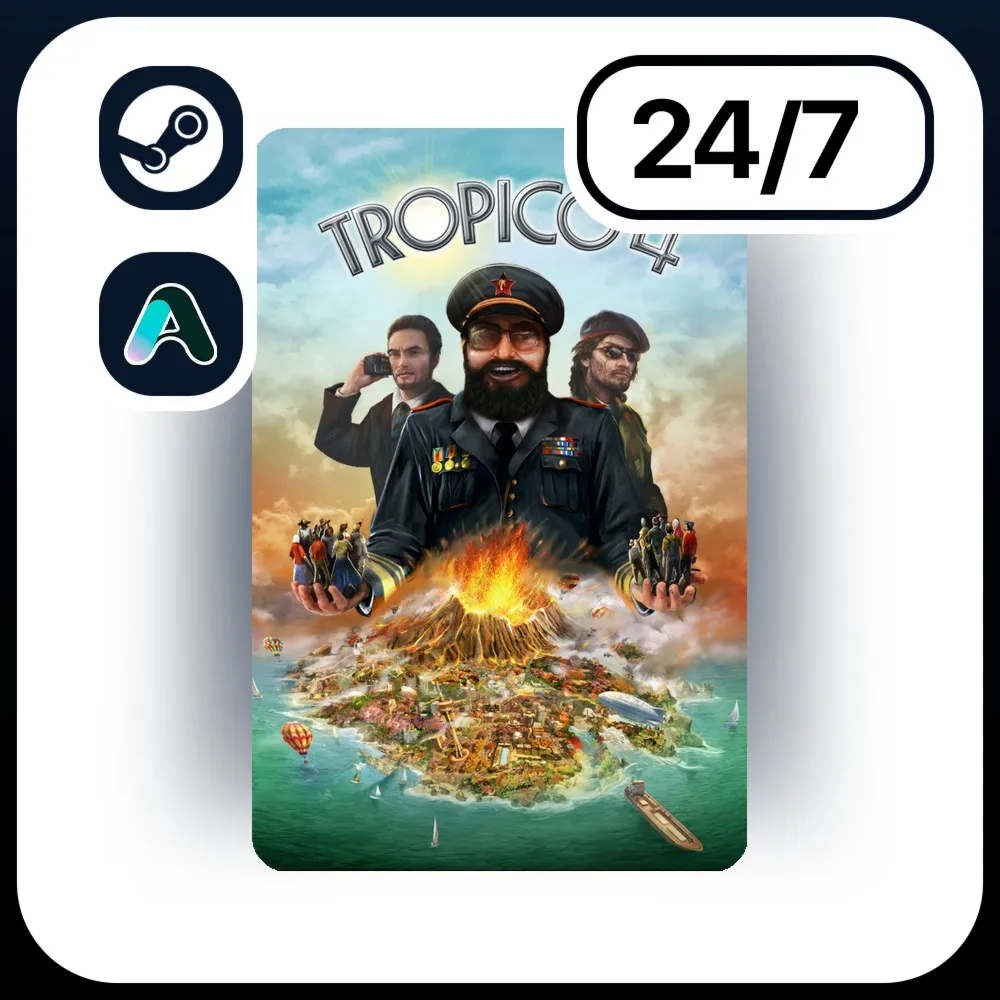 АВТО TROPICO 4 \ STEAM ПОДАРКОМ ДЛЯ KZ | RU | UA | CIS 24/7
