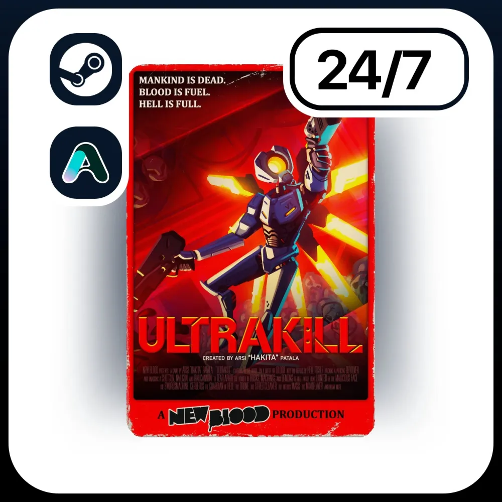АВТО ULTRAKILL \ STEAM ПОДАРКОМ ДЛЯ KZ | RU | UA | CIS 24/7