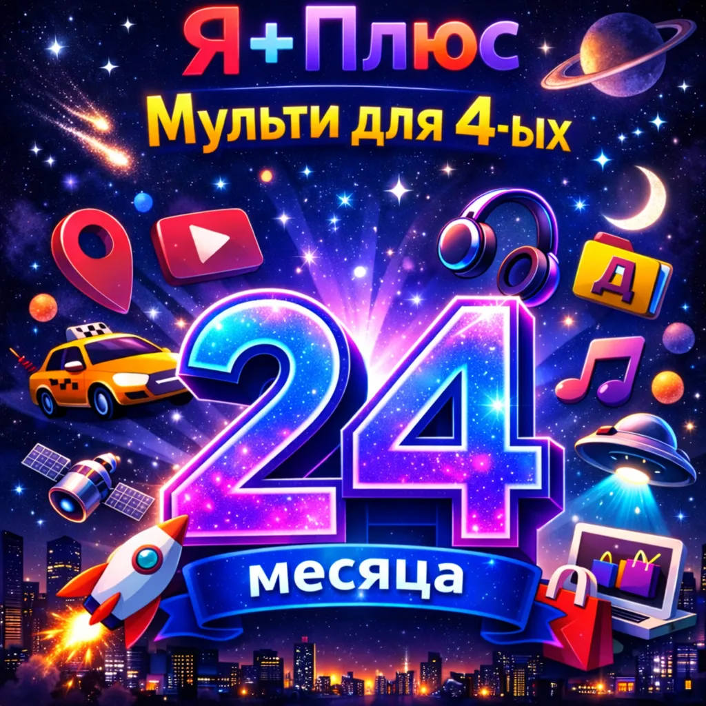 Промокод Я Плюс 24 месяцев для 4 ых (Мульти)