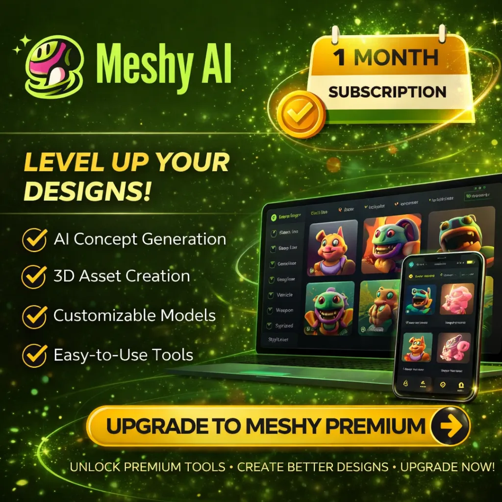 Meshy AI Pro Plan 1 Month Private Account