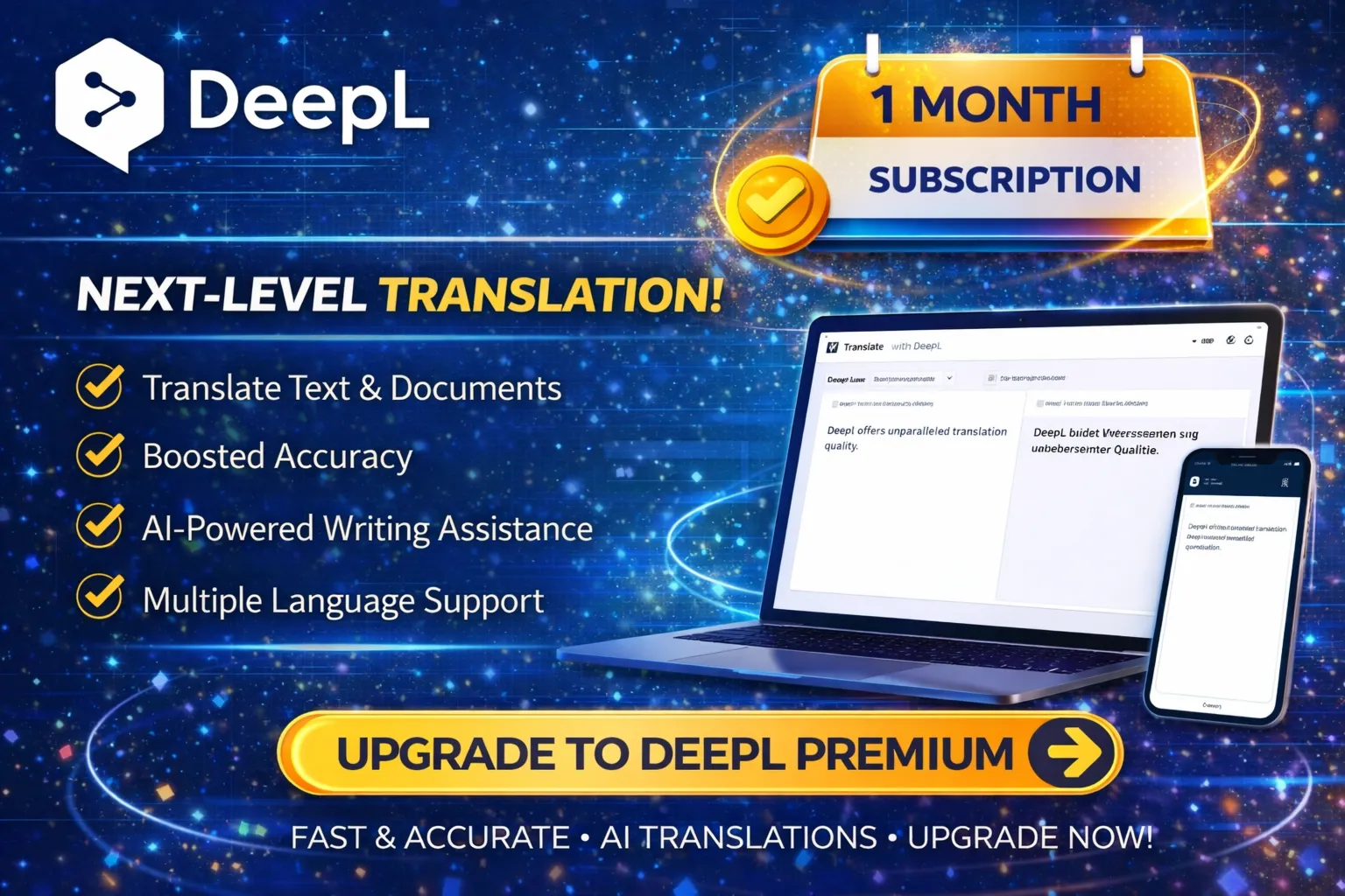 DeepL Subscription 1 Month Account