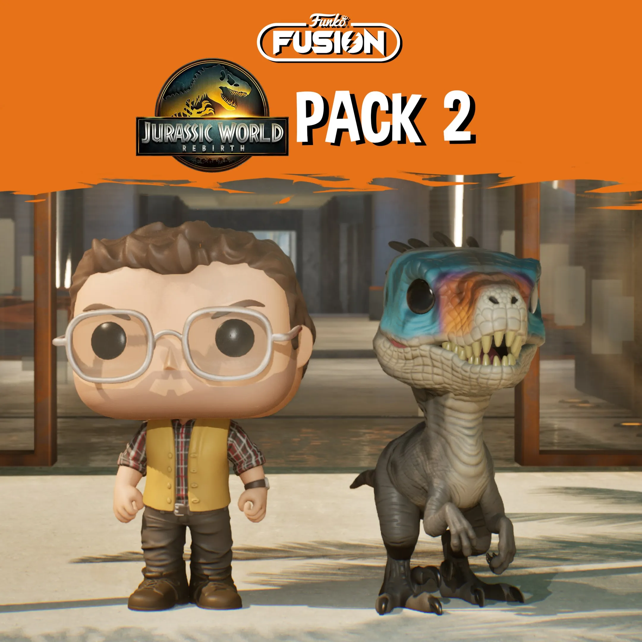 Funko Fusion - Jurassic World Rebirth Pack 2 - Dr Henry Loomis and Raptor | XBOX | На