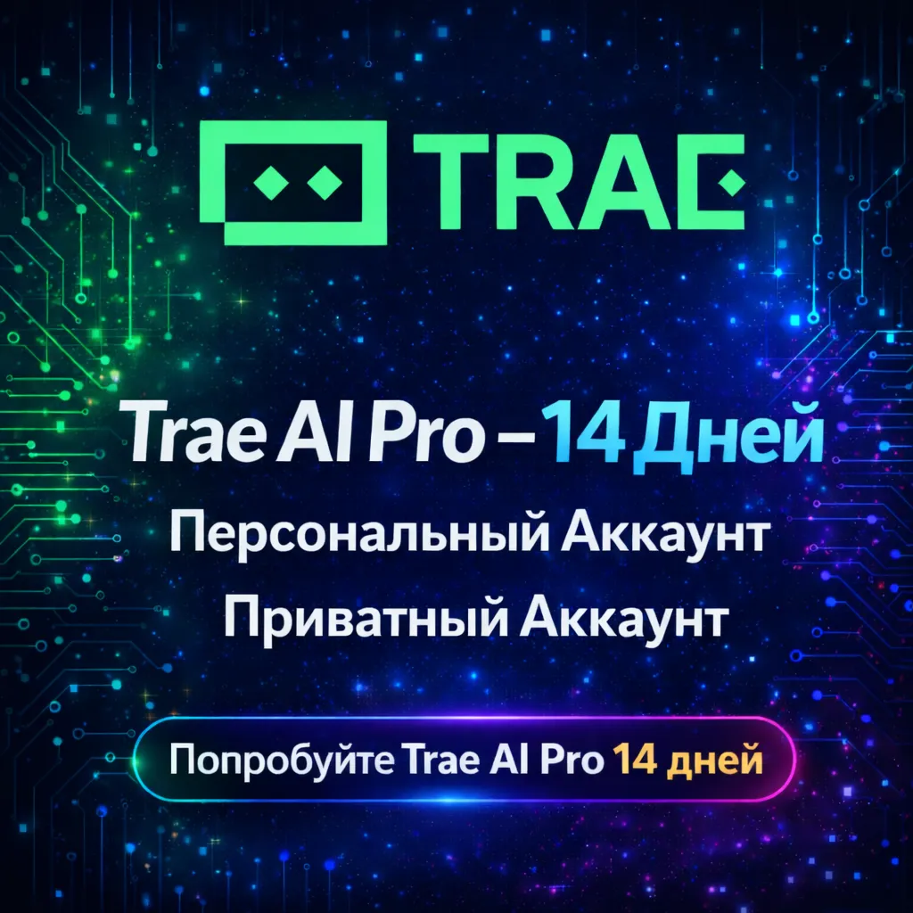Trae AI Pro | $30 лимит | 14 дней | Личный аккаунт