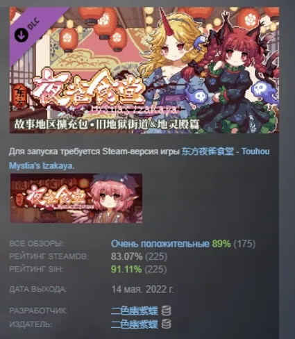 Touhou Mystia's Izakaya DLC # 2 АВТОДОСТАВКА STEAM РОССИЯ