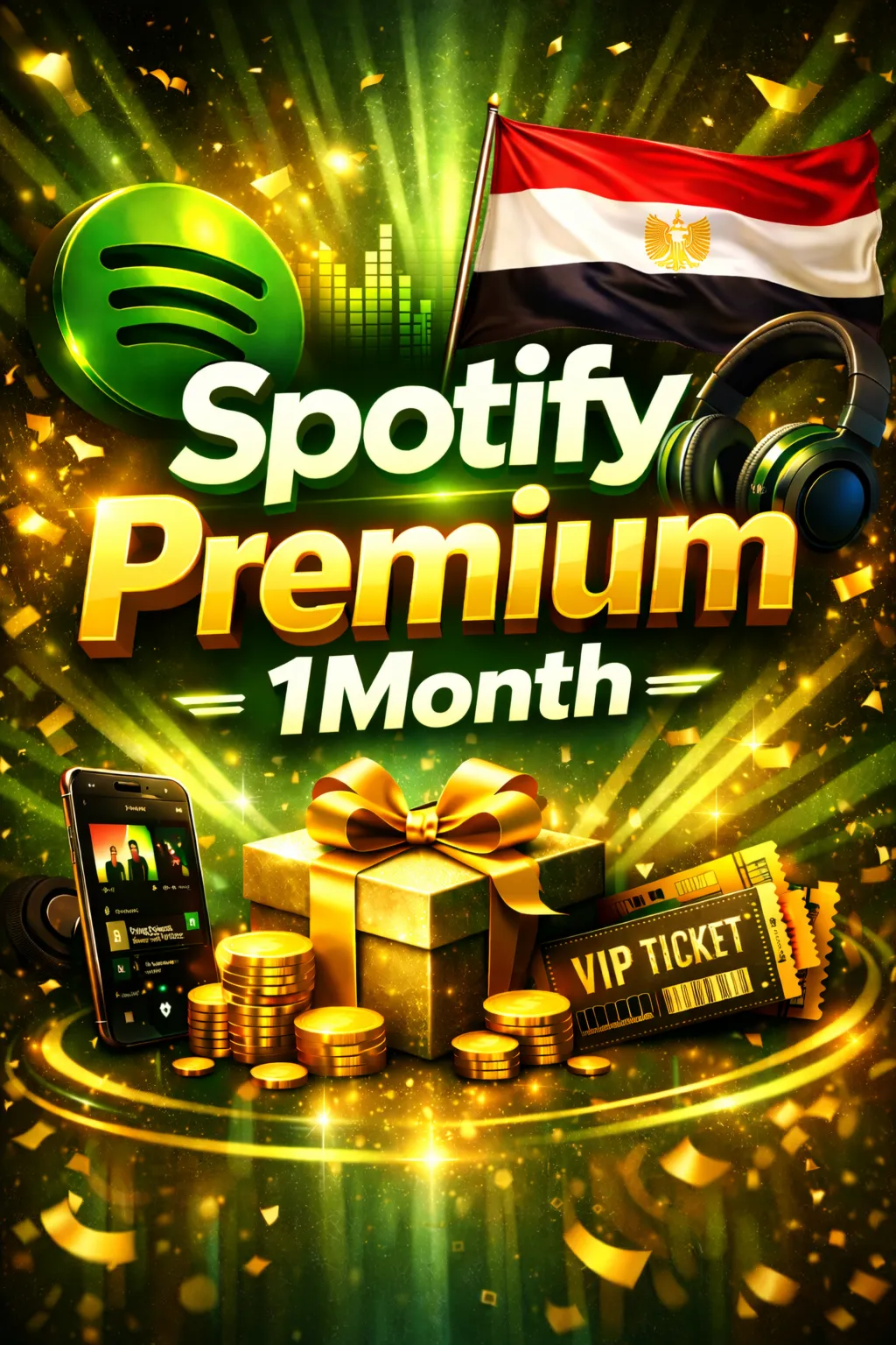 Spotify Premium | Individual 【1 месяцев】???????? Египет |  Готовый акк