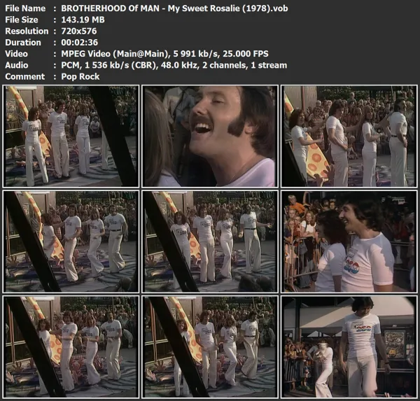 BROTHERHOOD Of MAN - My Sweet Rosalie