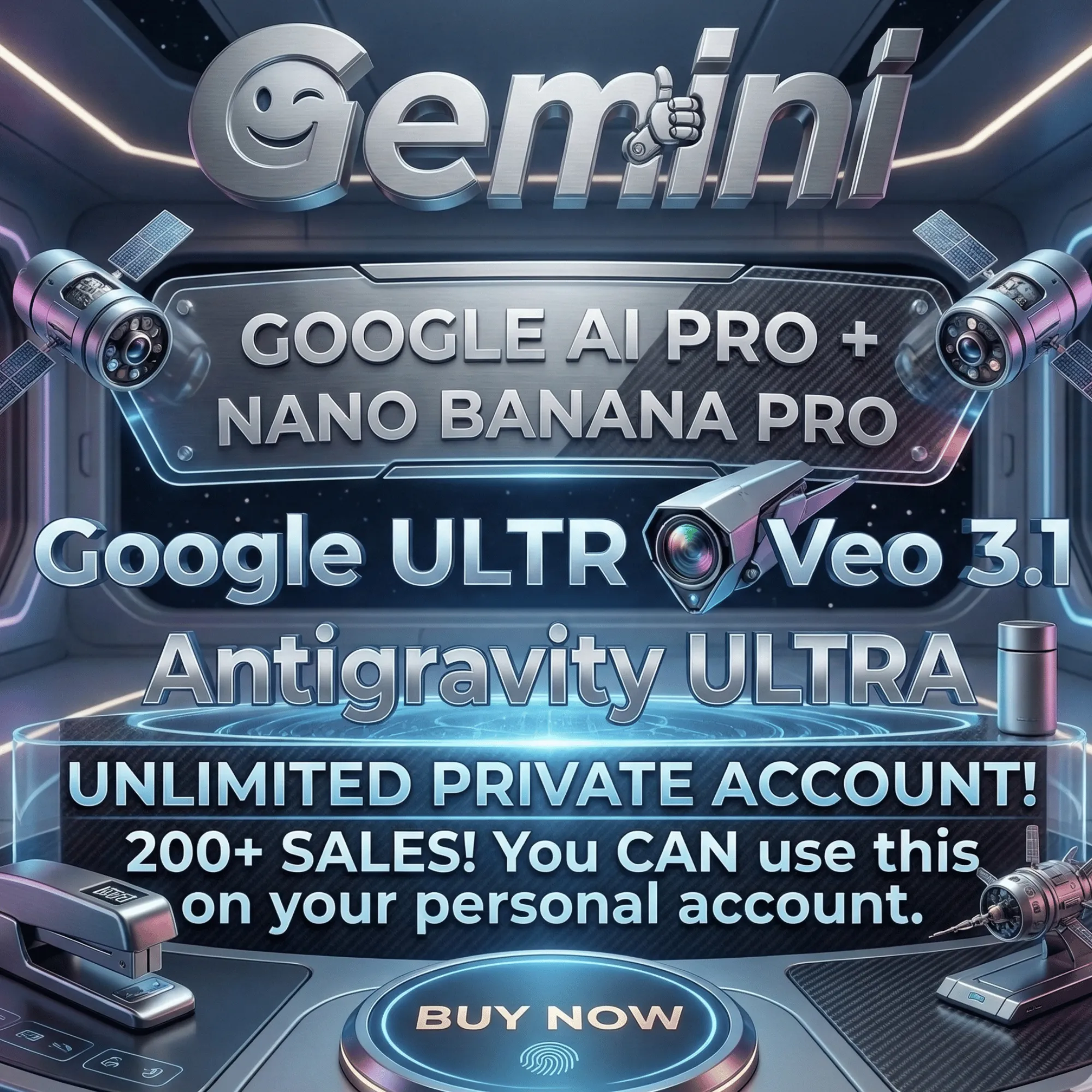 GOOGLE ANTIGRAVITY AI ULTRA/PRO + GEMINI PRO, Veo 3, Nano Banana Pro | 1- 6 Months
