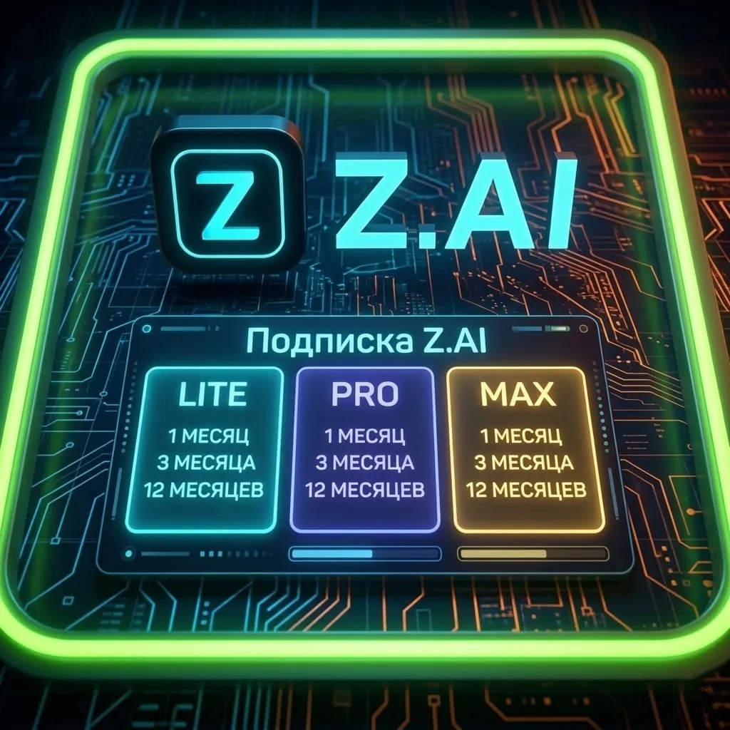 Z.AI ПОКУПКА ПОДПИСКИ 1/3/12m + ПОПОЛНИТЬ БАЛАНСА/КРЕДИТЫ