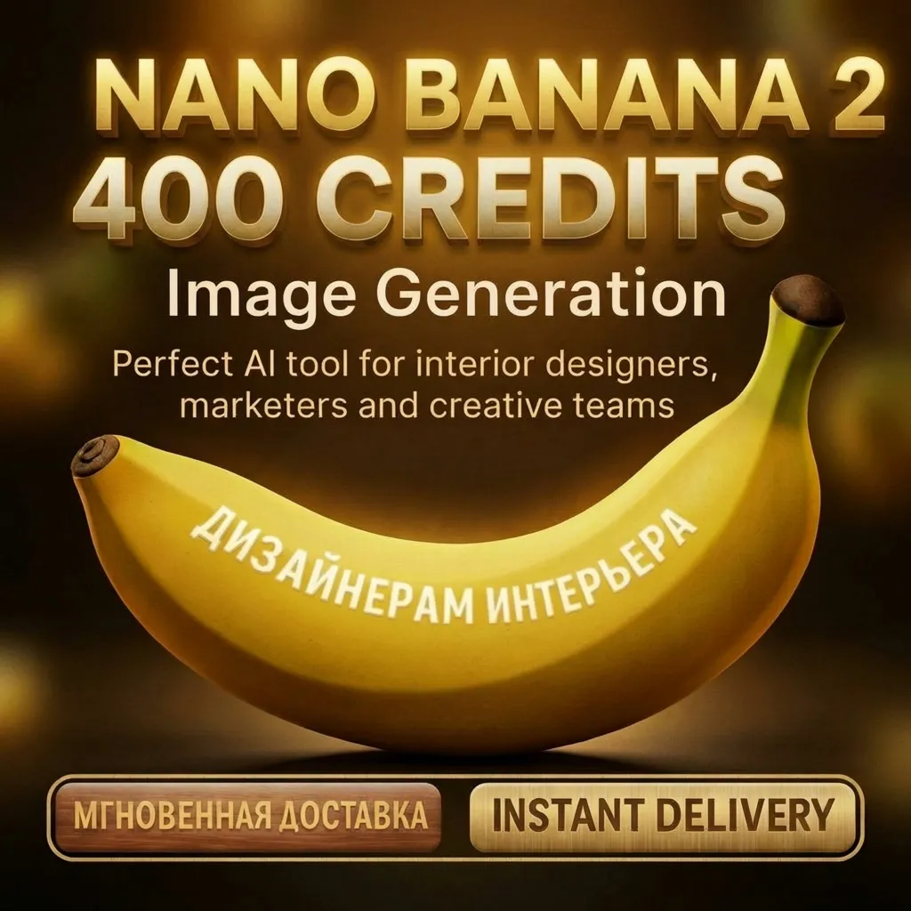 Nano Banana 2 | PRO — 400 кредитов для генерации изображений