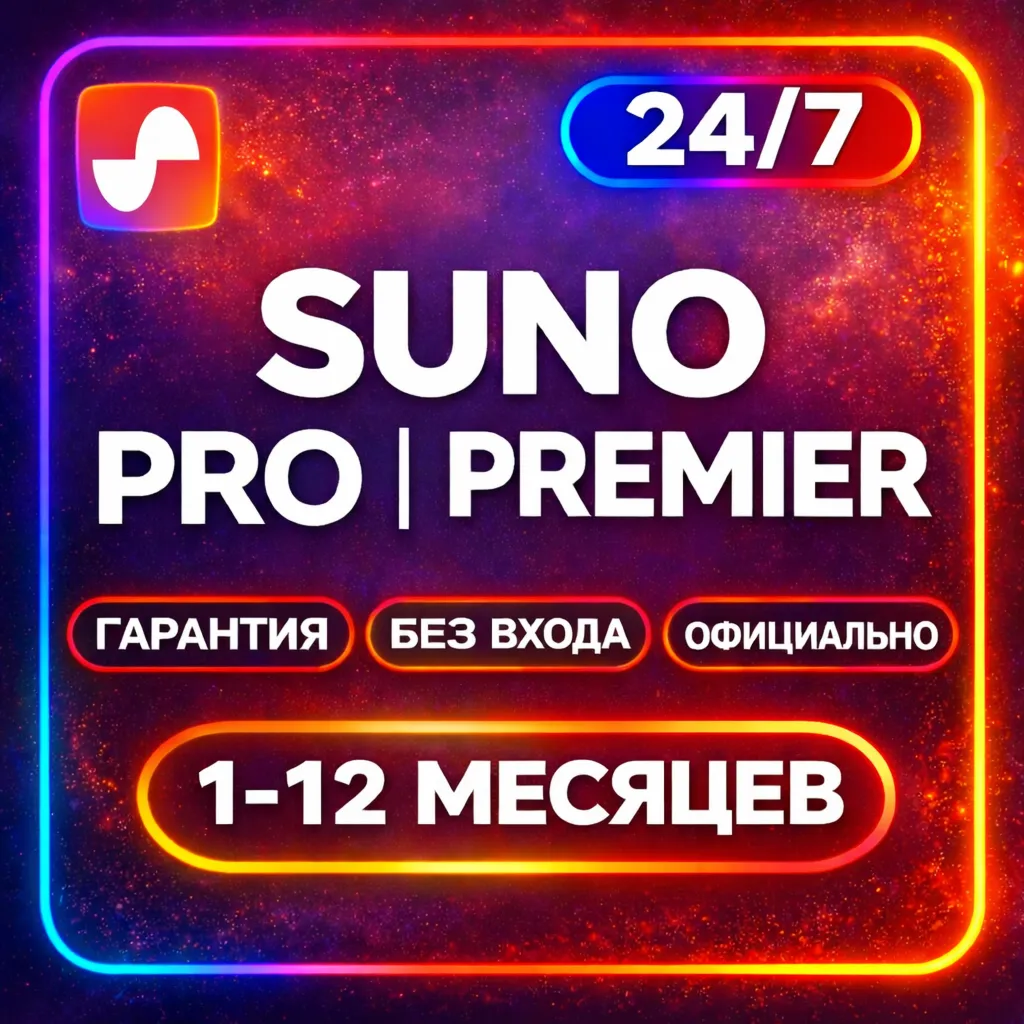 SUNO AI ПОДПИСКА PRO | Premier | НА ВАШ АККАУНТ | СУНО АИ ПРО СУНО АИ ПРЕМЬЕР СУНОАИ