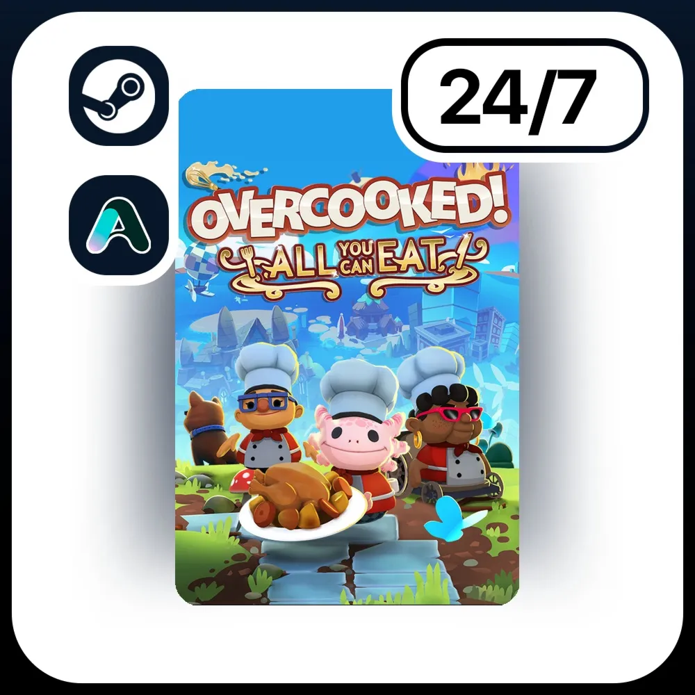 АВТО OVERCOOKED! ALL YOU CAN EAT \ STEAM ПОДАРКОМ ДЛЯ KZ | UA | CIS 24/7