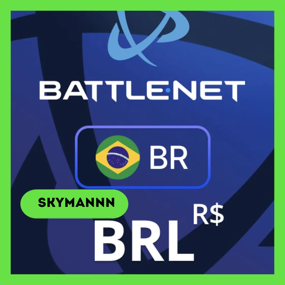 Карта Blizzard Battle.net 100 BRL Бразилия АВТО 24/7
