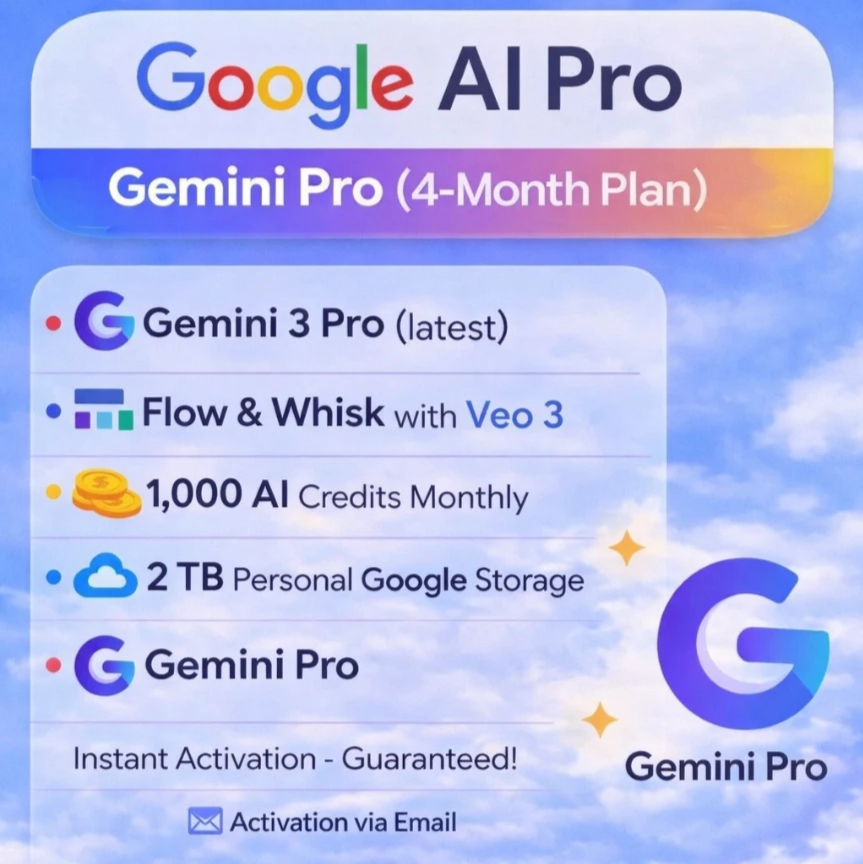Google AI Pro | 4 months | Invite link