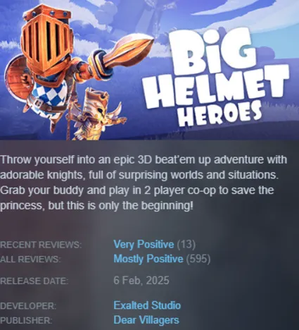 STEAM KEY - Big Helmet Heroes - [РФ + REGION FREE/GLOBAL] - Автодоставка