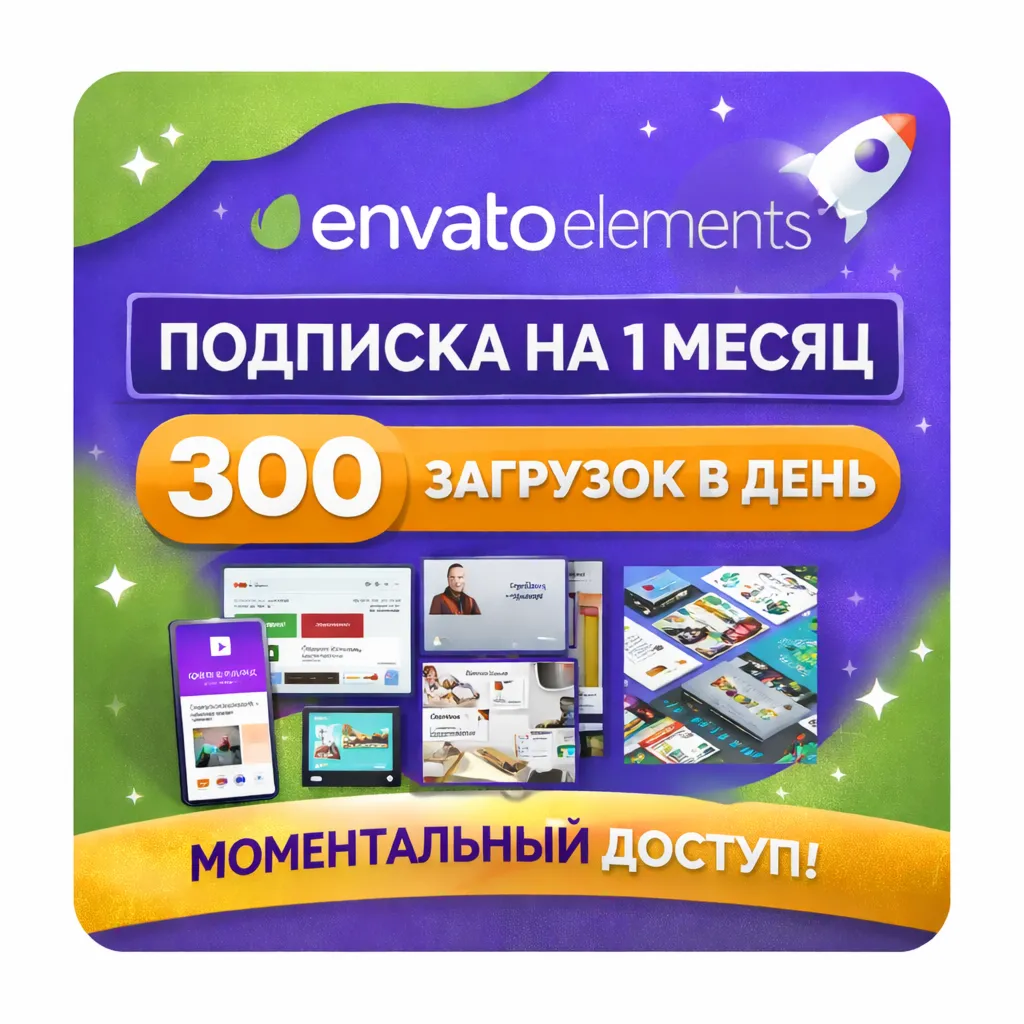 Envato Elements | Подписка на 1 месяц | Моментально | Аккаунт