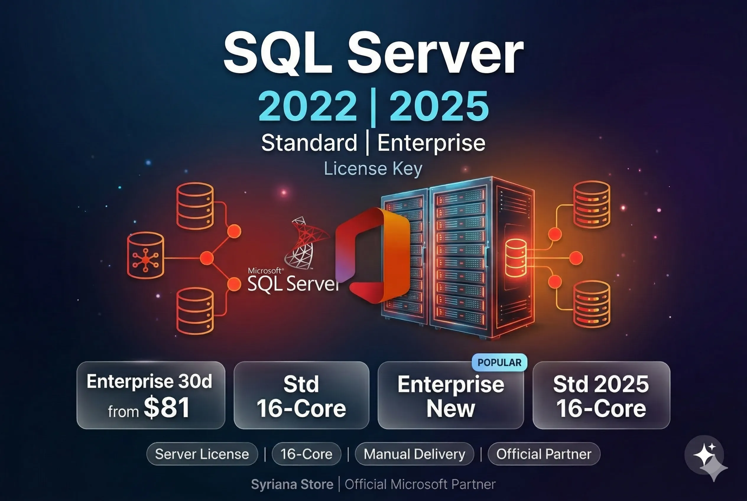 Ключ SQL Server 2022 2025 Standard Enterprise лицензия