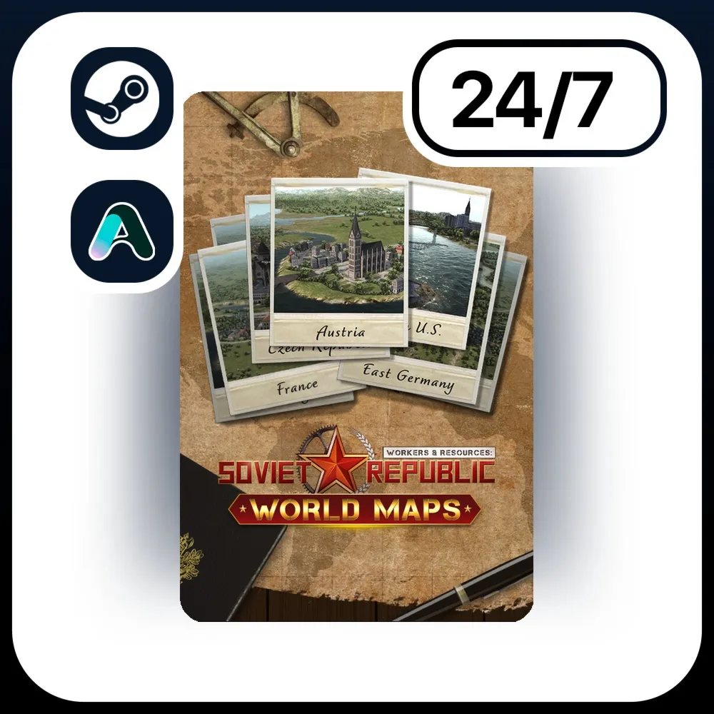 АВТО WORKERS & RESOURCES: SOVIET REPUBLIC - WORLD MAPS \ STEAM ПОДАРКОМ ДЛЯ KZ | RU |