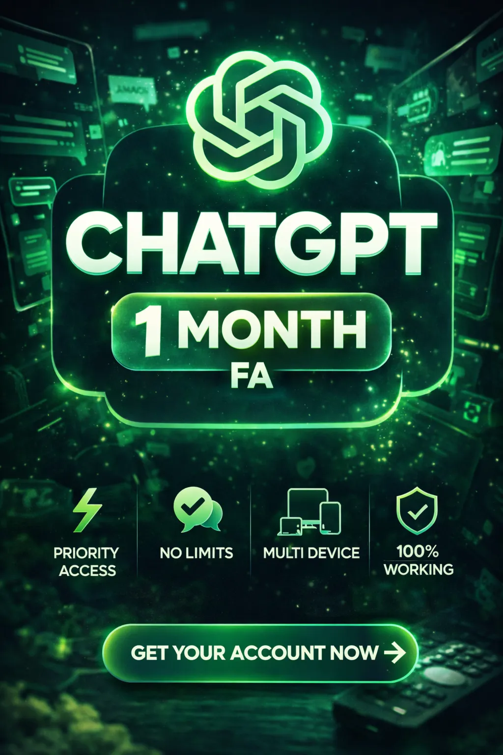 ChatGPT plus – 1 Month | FULL ACCESS Account