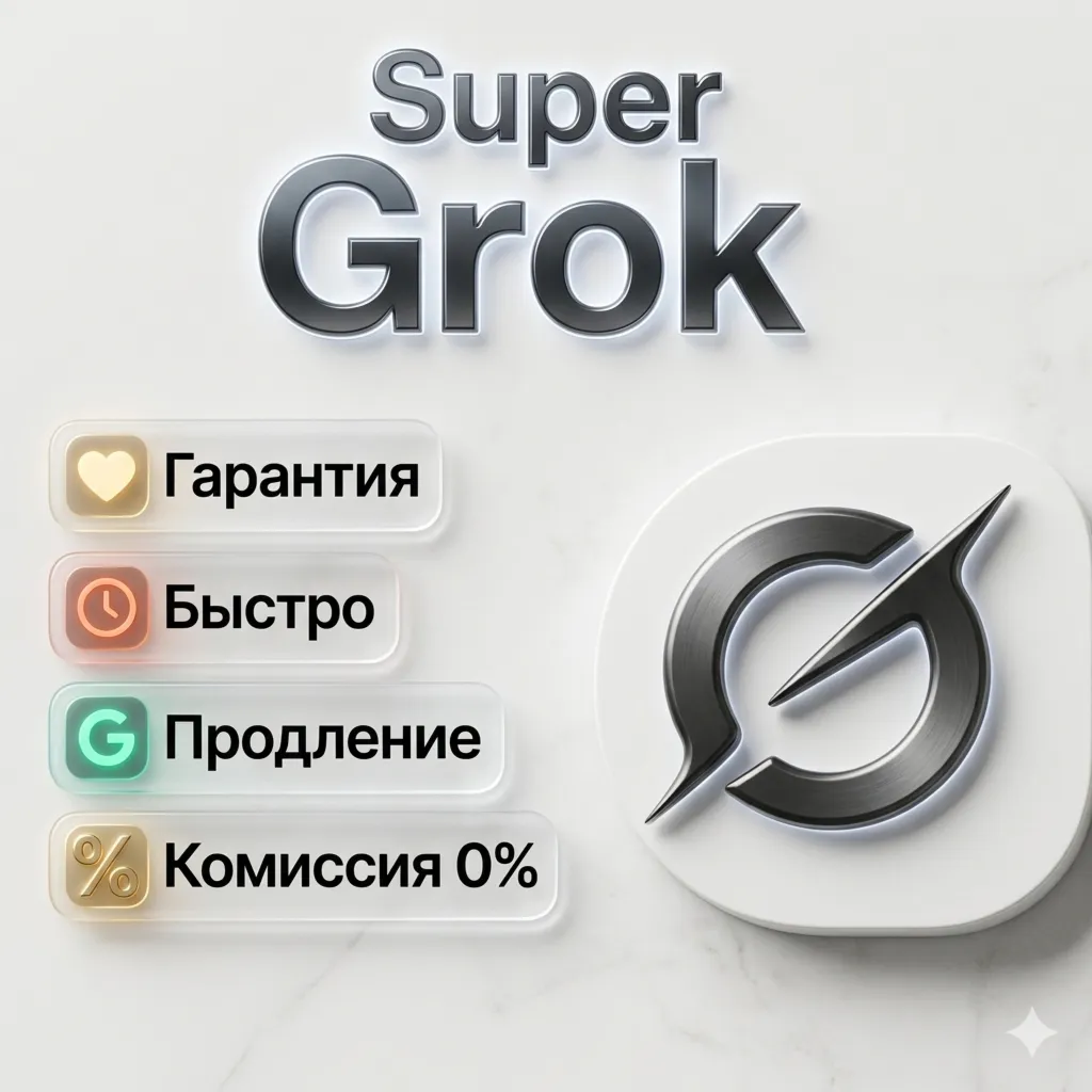 Grok xAI - Super Grok / 1 месяц - Обновление аккаунта / Полная гарантия