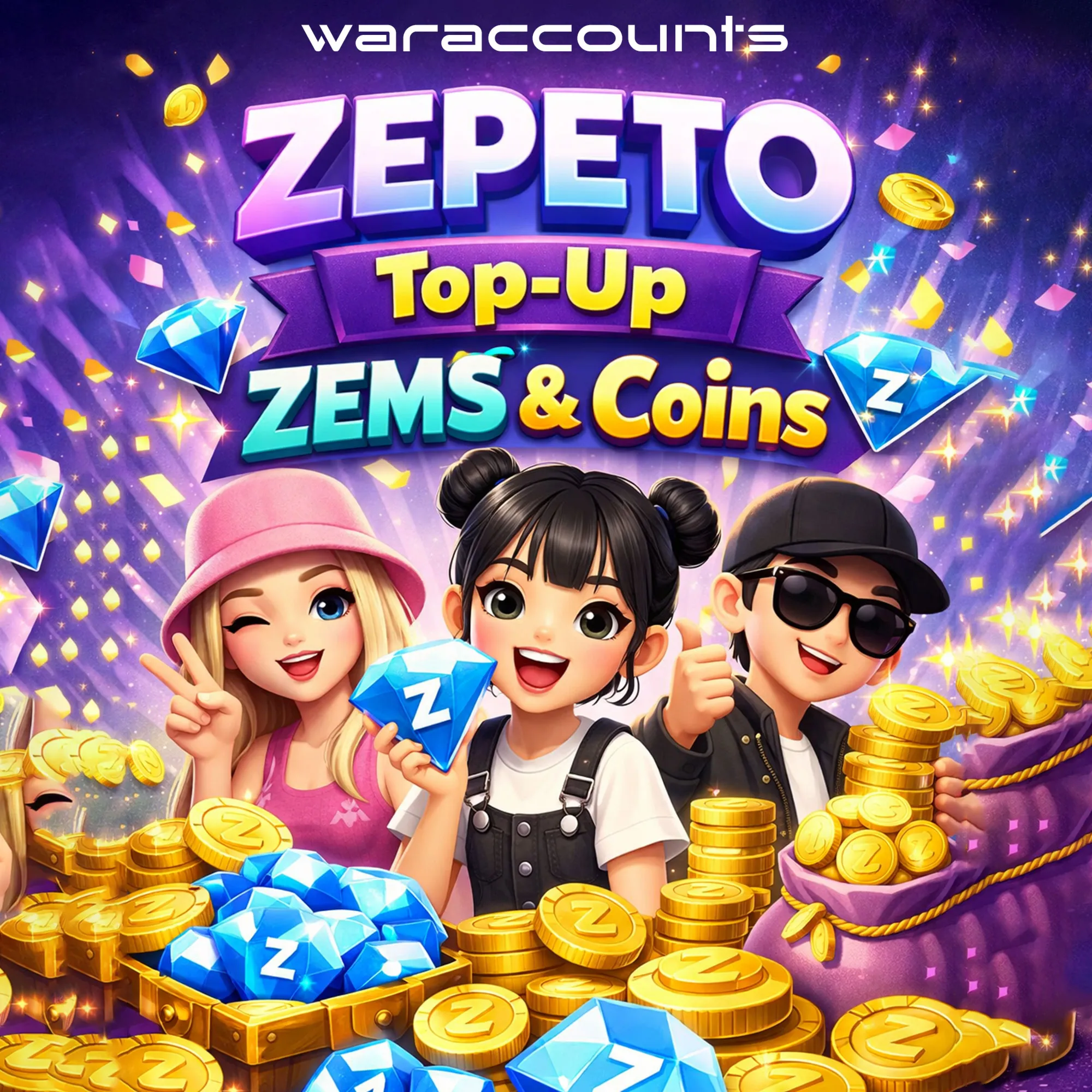  Пополнение ZEPETO | ZEMS и монеты | По UID | Быстрая доставка