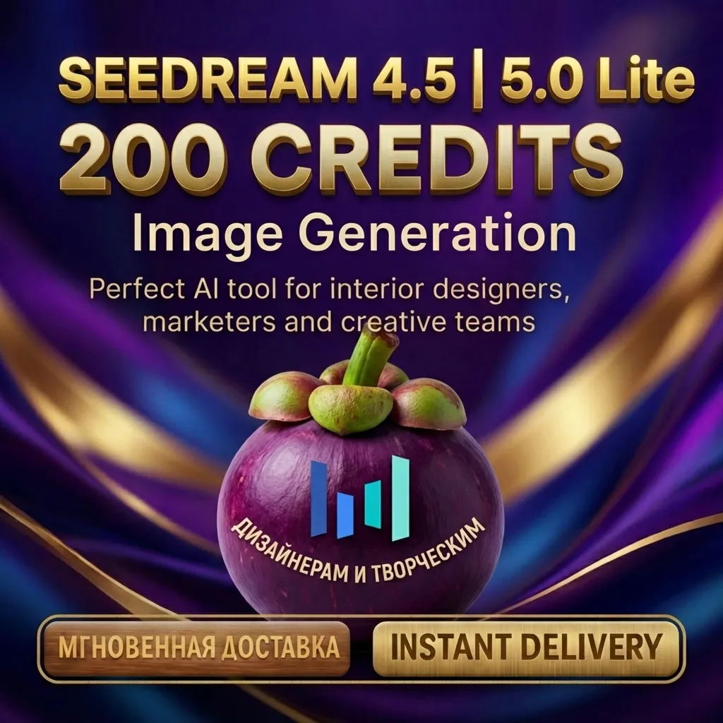 ByteDance Seedream 4.5 | 5.0 Lite — 200 Кредитов для генерации изображений