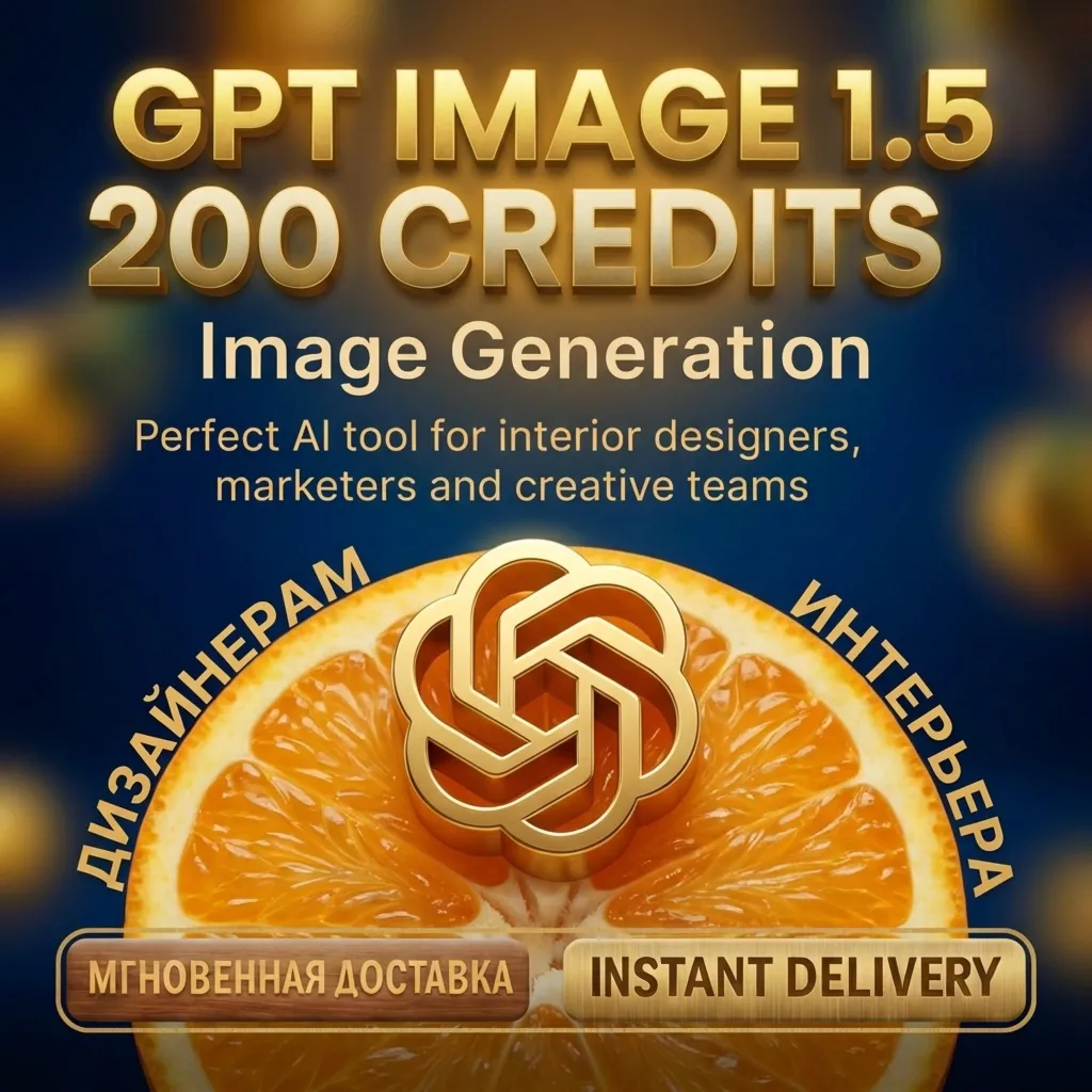 Gpt Image 1.5 — 200 Кредитов для генерации изображений