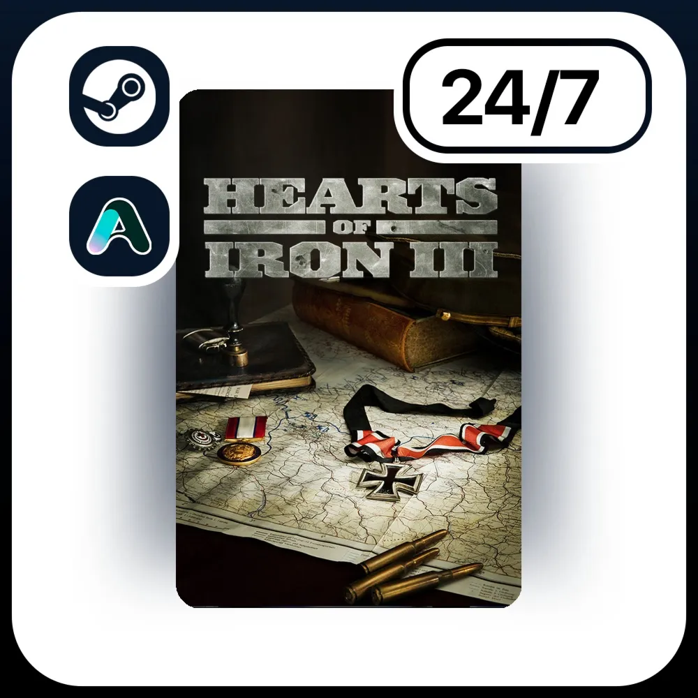 АВТО HEARTS OF IRON III \ STEAM ПОДАРКОМ ДЛЯ KZ | RU | UA | CIS 24/7