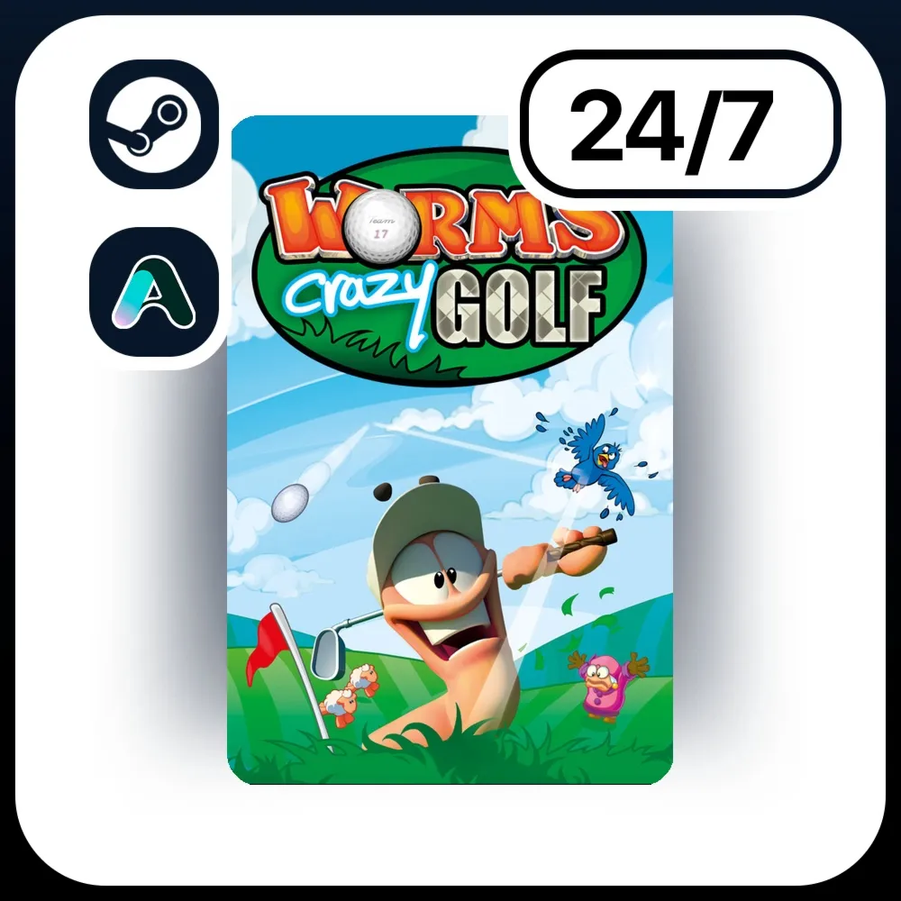 АВТО WORMS CRAZY GOLF \ STEAM ПОДАРКОМ ДЛЯ KZ | UA | CIS 24/7