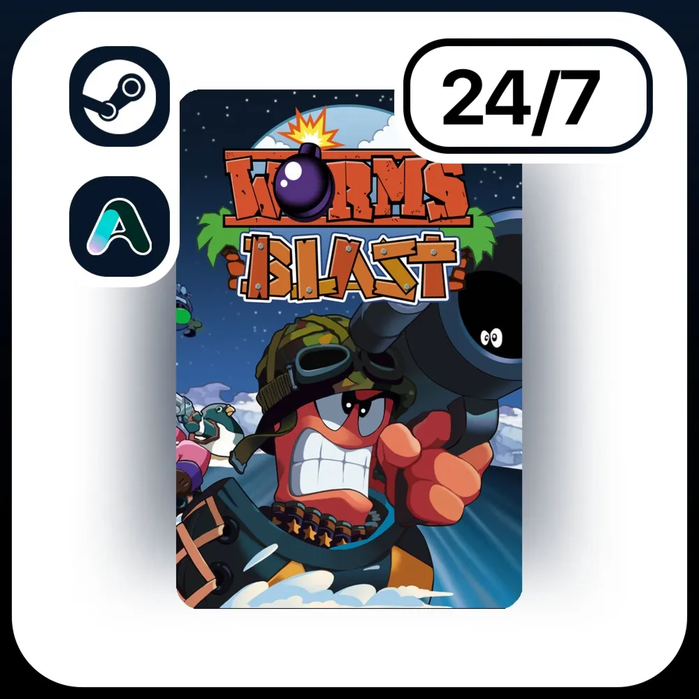 АВТО WORMS BLAST \ STEAM ПОДАРКОМ ДЛЯ KZ | UA | CIS 24/7