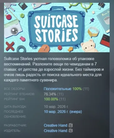 Suitcase Stories АВТОДОСТАВКА STEAM РОССИЯ