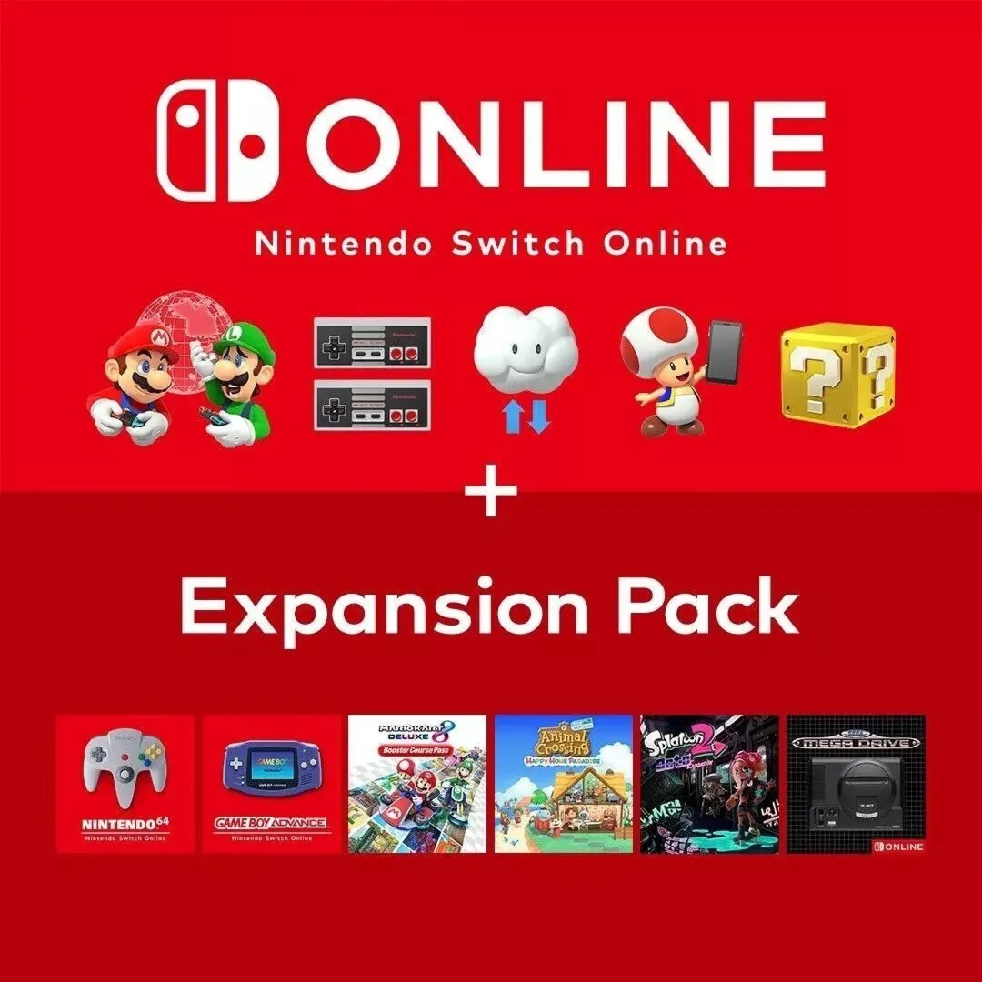 Nintendo Switch Online + дополнение (12 месяцев)
