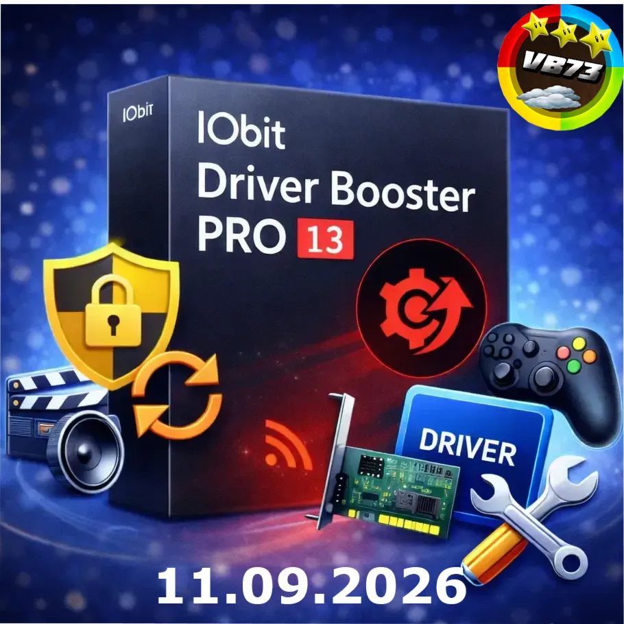 🔑 IObit Driver Booster 13 Pro | Лицензия до 11.09.2026 глобал