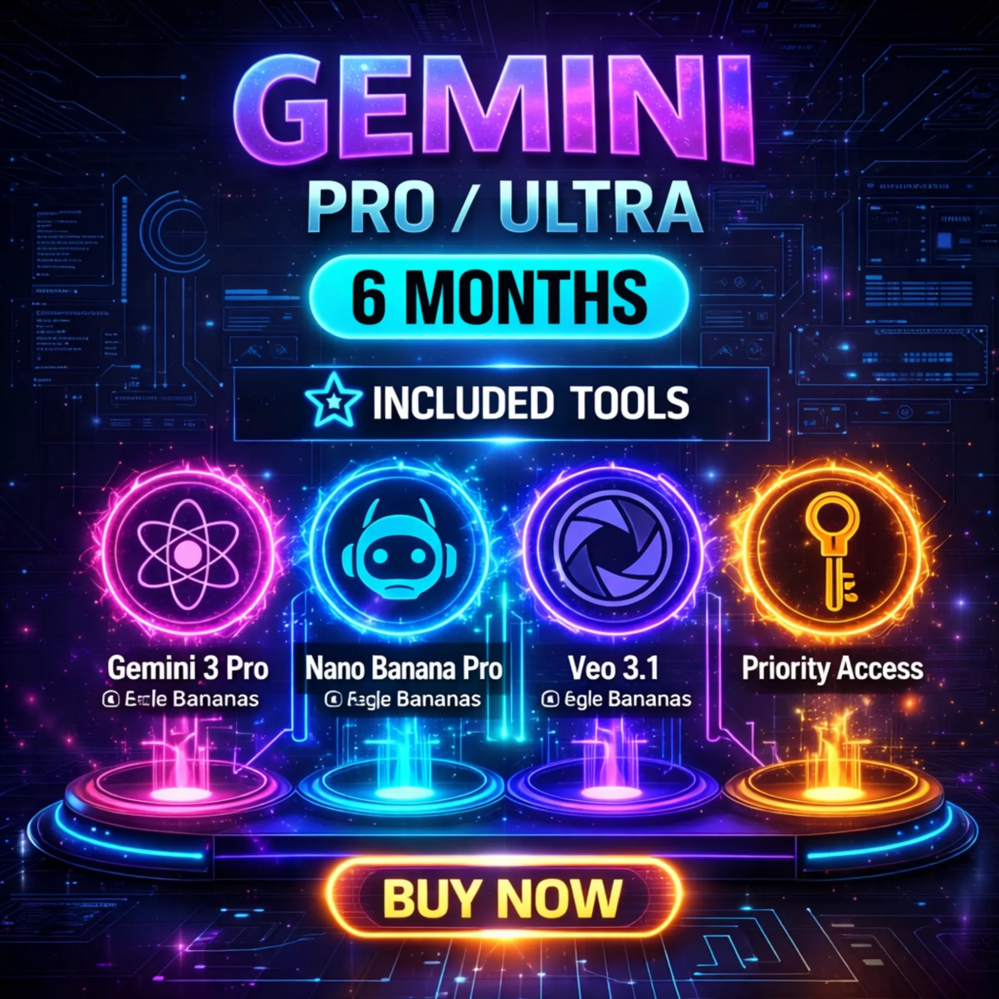 Google Gemini Ultra/Pro + Veo 3 25000 кредитов с гарантией