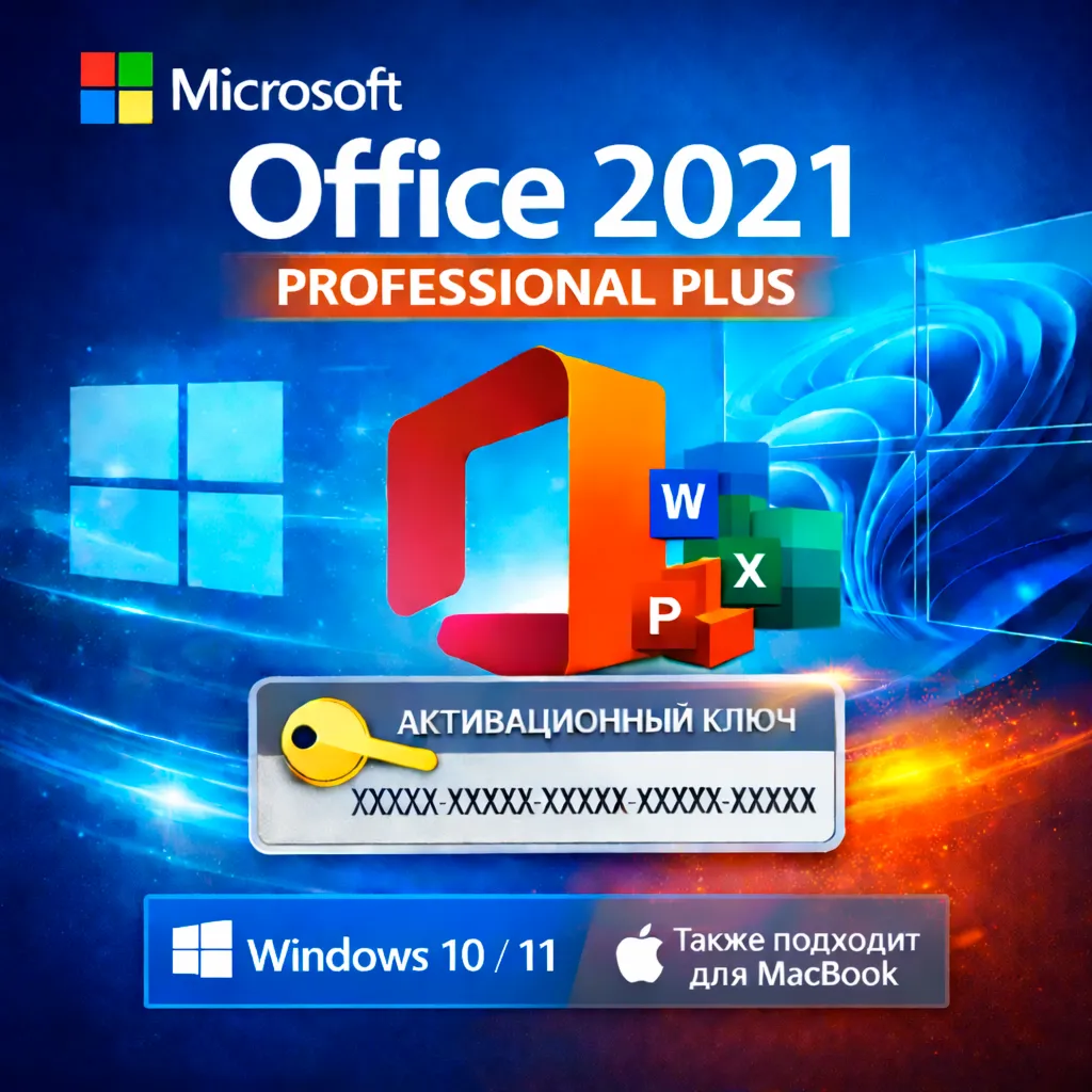 Ключ активации для Office 2021 Professional Plus (WINDOWS И MAC)