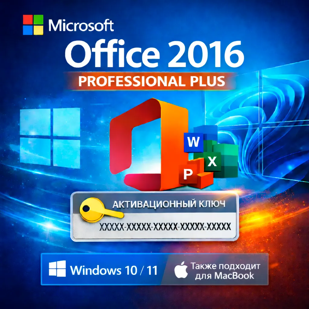 Ключ активации для Office 2016 Professional Plus (WINDOWS И MAC)