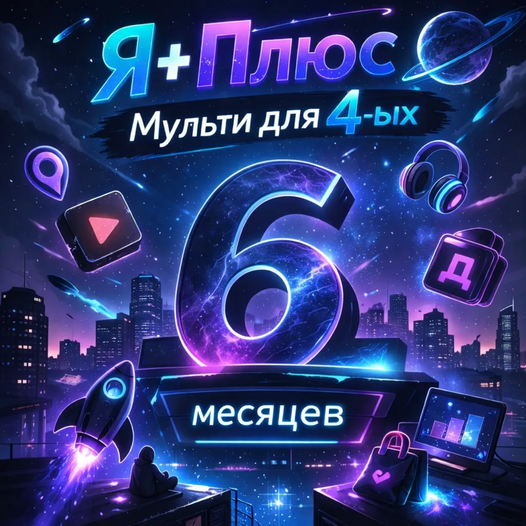 Промокод Я Плюс 6 месяцев для 4 ых (Мульти)
