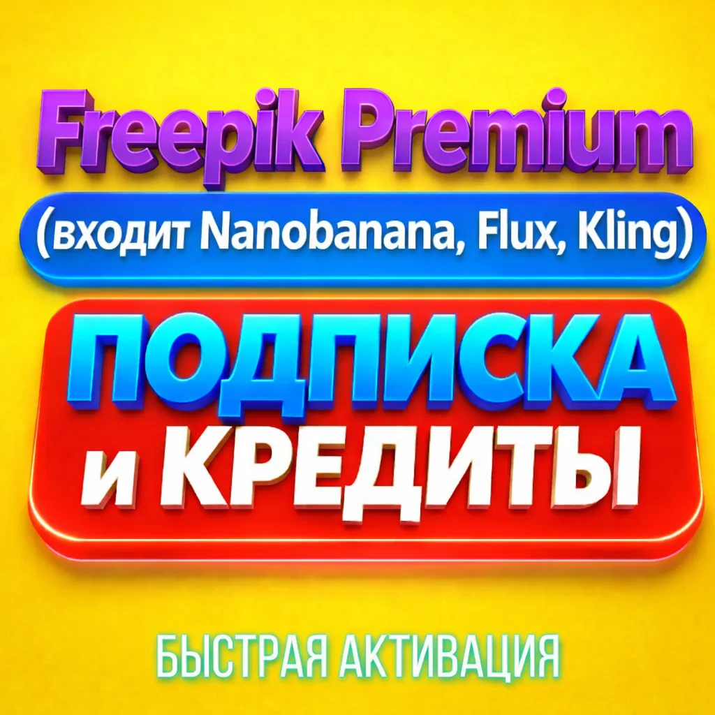 Freepik Premium Фрипик на Ваш аккаунт 1-12 мес подписка/кредиты