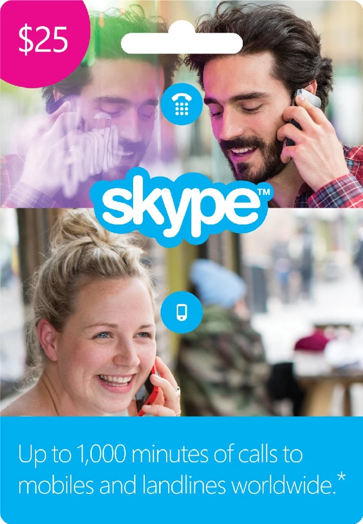 $25 Skype Credit Gift Card