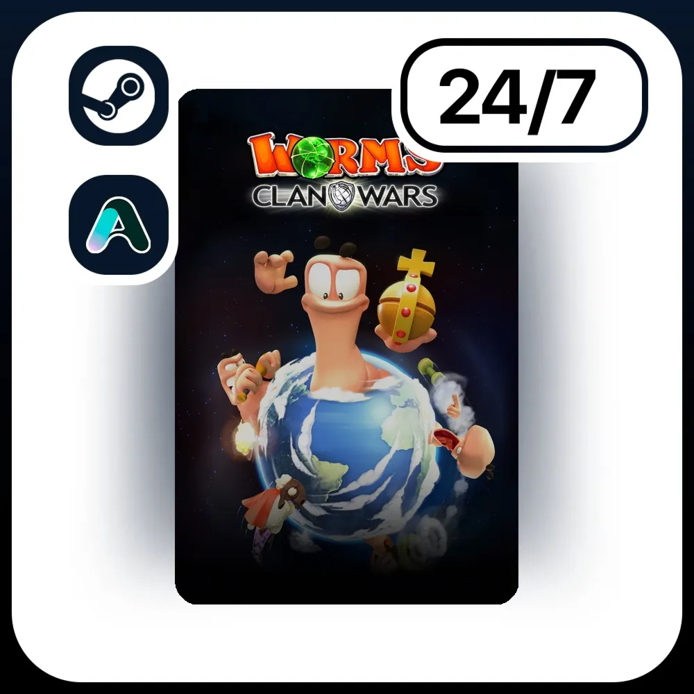 АВТО WORMS CLAN WARS \ STEAM ПОДАРКОМ ДЛЯ KZ | UA | CIS 24/7