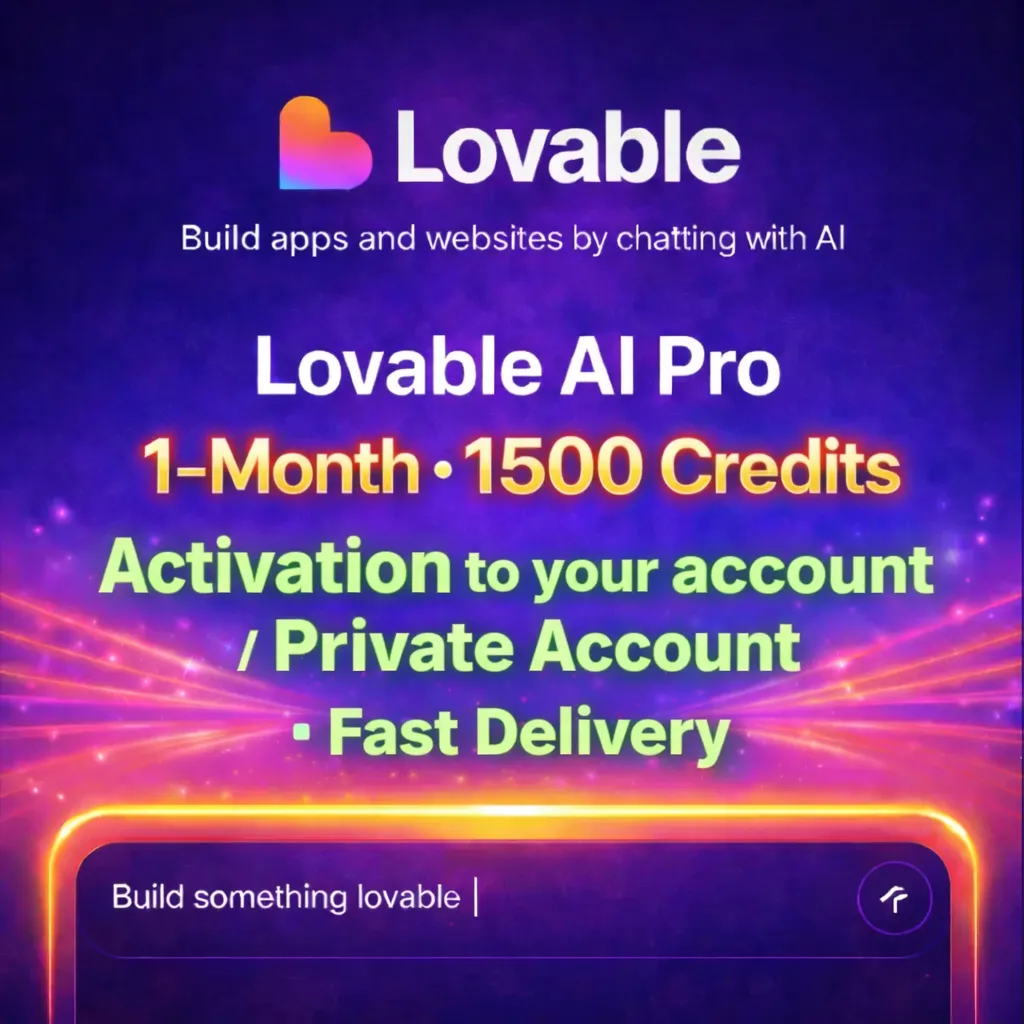 Lovable AI Pro – 1500 Credits
