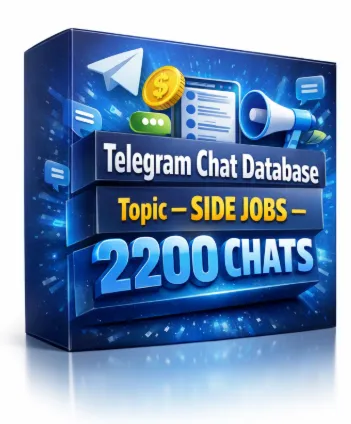 Telegram chat database, topic — SIDE JOBS — 2200 chats