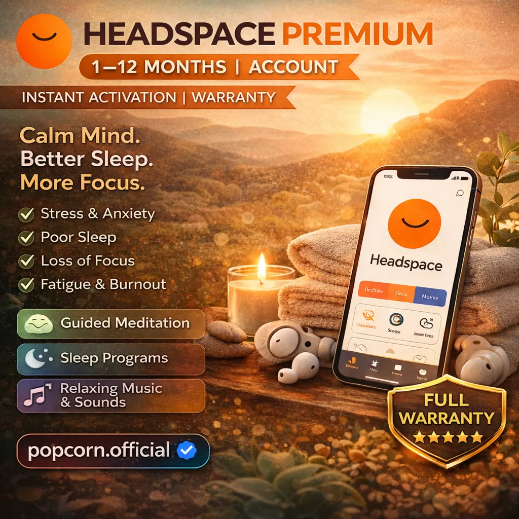 🧘 HEADSPACE PREMIUM | 1–12 МЕСЯЦЕВ | АККАУНТ | МГНОВЕННАЯ АКТИВАЦИЯ | ГАРАНТИЯ