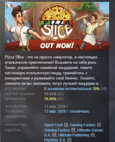 Pizza Slice АВТОДОСТАВКА STEAM РОССИЯ