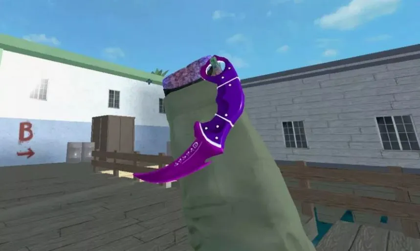 Roblox (только Twin Atlas) Twitch Karambit Knife DLC (предмет - нож)