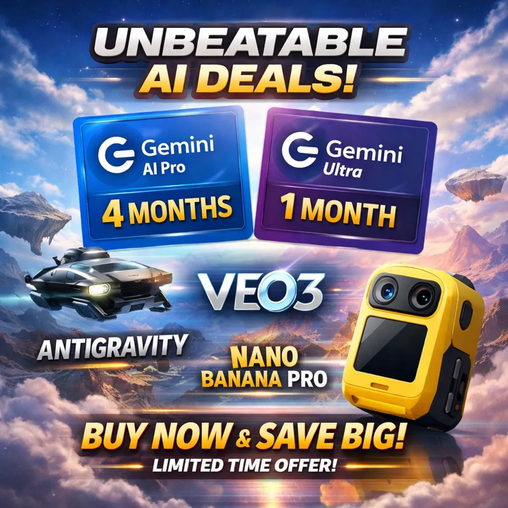 Gemini Ai Pro 4 месяцев | Gemini Ultra 1 месяц | Antigravity +Nano Banana Pro + Veo 3