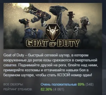 Goat of Duty АВТОДОСТАВКА STEAM GIFT РОССИЯ