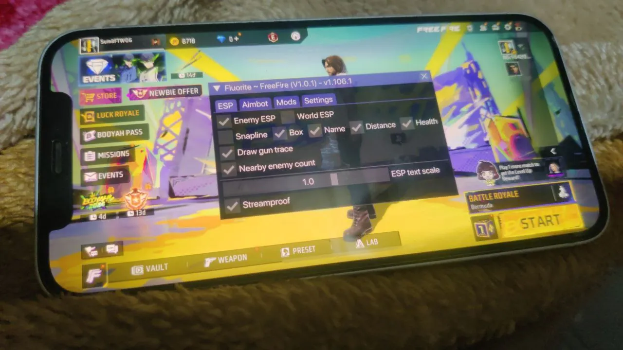 FLUORITE - Private Cheat for Free Fire | iOS