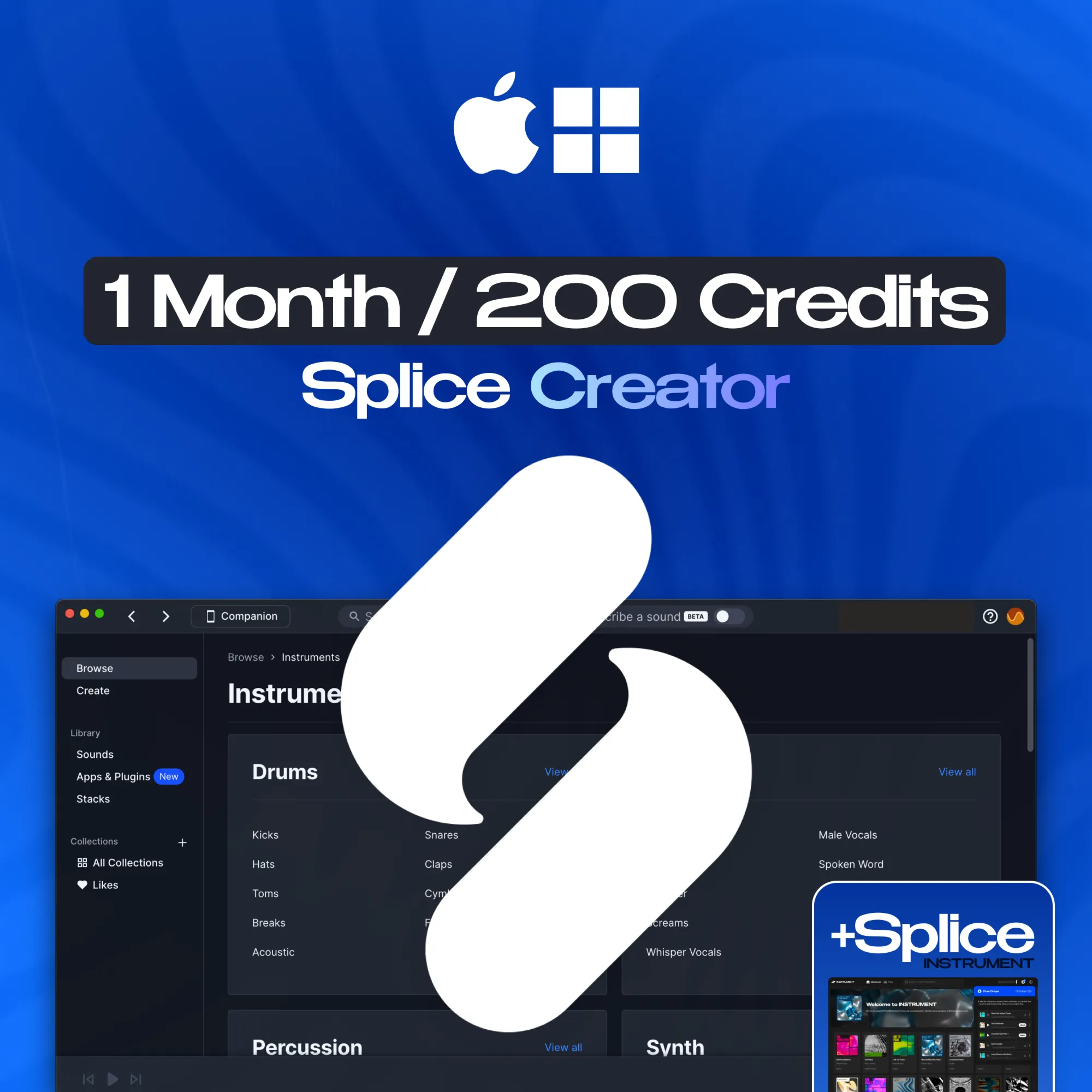 SPLICE CREATOR [1 МЕСЯЦ, 200 КРЕДИТОВ] БЫСТРО
